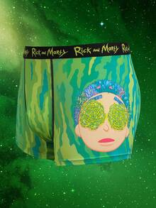 Rick and Morty X SHEIN Calzoncillos bóxer con estampado de dibujos animados para uso diario para hombres - Verde - Ver 2