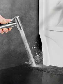 Handheld Spray Head With Hose, Stainless Steel Toilet Spray Head, Handheld Spray Head With Hose, For Female Cleaning And Showering, Can Be Installed On The Wall Or Toilet - silver - View 9