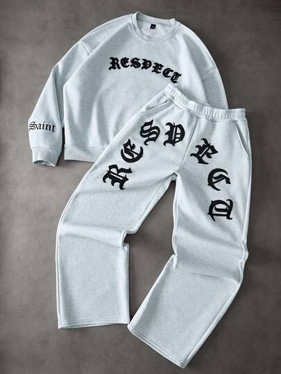 PAVTROS Men's Streetwear Hot-Selling 3D Towel Embroidery Pullover Sweatshirt Set, Gift For Boyfriend/Husband, Anniversary Gift