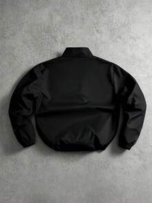 PAVTROS Men's Frog Button Design Long Sleeve Casual Jacket - Black - View 2
