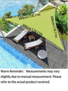 1pc Foldable Waterproof Triangle Sun Shade Sail, Suitable For Outdoor Activities, Backyard Canopy, Camping Tent, Etc. Sun Shade Cloth, Sun Sail, Triangular Waterproof Sun Shade Sail, Applicable For Yard, Patio, Deck - multicolor - View 9