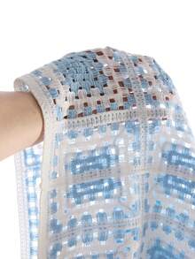 NORVETH Top de punto casual versátil de uso diario con bloques de color y abotonadura sencilla para hombre - Azul - Ver 8