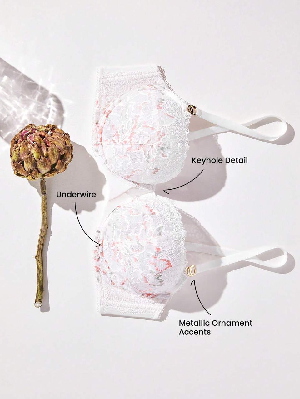 Unlined Mesh & Lace Bra