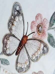 Franclia Women's Summer Casual Floral & Butterfly Print T-Shirt - White - View 3