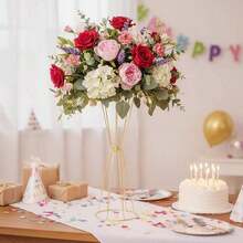 2/4/6/10pcs Gold Vases, Elegant Gold Flower Stands, Wedding Table Centerpieces, Anniversary Party, Birthday Celebration, Family Gathering, Christmas And Halloween Decor, Wedding Aisle Flower Stands Artificial Flower Stand Products - Flower Stand - View 3
