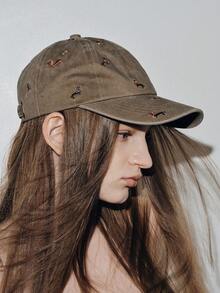 Noxbound Topi Baseball Bordir Anjing Dachshund Bergaya Retro dan Klasik, Bagian Atas Lembut untuk Menampilkan Wajah Kecil, Topi Pelindung Matahari untuk Pasangan di Luar Ruangan - Khaki - View 9