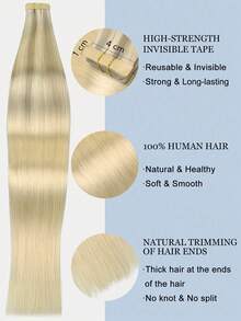 20PCS Straight Tape In Human Hair Extensions 100% Real Remy Human Hair 14-24inches Natural High Quality 50G/Pack For Salon Silky Seamless Invisible PU Tape In Hair Extensions - S17/22/60 - View 3