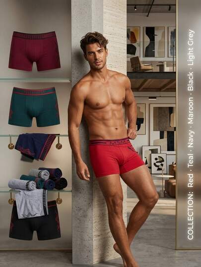 12 Piezas Boxer Caballero Mayoreo Tela Suave Cómodos y Ajustables Económicos Ligeros Colores Básicos