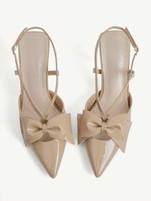 CUCCOO CHICEST Women's Fashion Bow Peep-Toe High-Heel Shoes - Brown - View 2