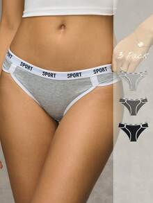 Esseday 3pcs Color-Block Triangle Briefs With Edge Package Sports - Multicolor - View 5