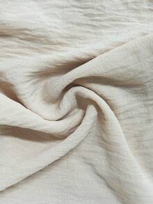 SHEIN Holidaya Women's Solid Color Pleated Casual Versatile Daily Wear Pants Vacation Beige Autumn - Apricot - View 8