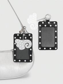 ROMWE Kawaii 1 Buah Dompet Mini Polkadot Lucu Y2K dengan Dekorasi Sayap & Bintang, Dompet Koin dan Kartu Tipis PU Modis, Hadiah untuk Kembali ke Sekolah, Wisuda, dan Festival Musik - Hitam - View 6