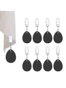 Tränenform Tischdecken Gewichte mit Metallclip Tischdecken Anhänger Marmor Tischdecken Gewichte Elegante Tischdecken Ergänzungen Tischdekoration Tischdecken Charm Anhänger Dekorationszubehör für DIY Aufhängbare Stoff Clip Schnallen für Zuhause, Picknicks, Camping - Verschiedenfarbig - Übersicht 7