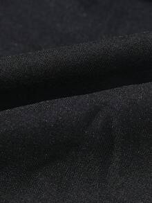 SHEIN 2 piezas Conjunto formal elegante de caballero para bebés niños, que incluye chaqueta tipo blazer de manga larga con bolsillos falsos y pantalones de cintura elástica, sin camisa, sin moño, adecuado para primavera/otoño, de 6 meses a 3 años, atuendo formal para boda, actuación, fiesta, cumpleaños, Navidad, graduación otoño invierno - Negro - Ver 7