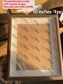 1pc Table Photo Frame, Use A Photo Frame To Beautify Your Memories, Give Gifts To Friends, Wedding Anniversary, Suitable For Desktop,Valentine's Day, Couple Photo Frame - Coffee Brown - View 6