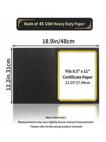 20/10PCS Golden Foil Certificate Holder Elegant Diploma Document Holders For 8.5x11 Inch Letter Size Awards, Office & Academic Use - multicolor - View 3