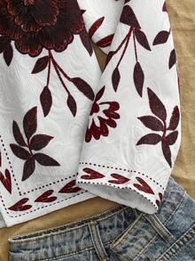 Travachic Jaket Wanita Lengan Panjang Motif Liburan - Coklat - View 6