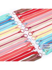 10Pcs #3 Resin Zipper Small Colorful Handbag Pencil Case Zippers, Self-Locking Closed End Contrast Color Plastic Zippers For DIY Sewing Craft Pouches Bags - multicolor - View 1