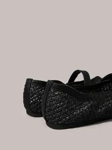 Styleloop Ladies, Willow Nails, Buckles, Flat Shoes. - Black - View 4