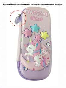 1pc Large Capacity Pencil Pouch 3D EVA School Supplies Box, New High School And Elementary School Girls' Colorful Pencil Box, Cartoon Pencil Box - Multicolor - View 12