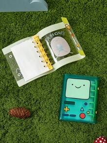ADVENTURE TIME X Joivida 1pc Loose-Leaf Binder Notebook With Whimsical Pattern, PVC Material, Transparent Coil Binding, Clear Protective Cover, School Supplies Essential, For Classmates And Friends, Great - A7 - View 2