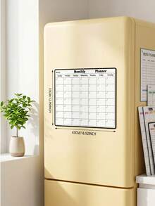Zazumi 1PC Magnetic Weekly Monthly Planner Board, Flexible Soft Magnet With Grid Calendar Layout, Dry Wipe Reusable Writing Surface For Scheduling, Memo Board For Fridge Metal Surfaces To Track Daily Tasks And Household Plans. - multicolor - View 7