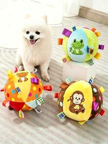 Pet Play Ball With Rattling Bell, Durable And Chew Resistant, Suitable For Small/Medium/Large Dogs, One Random Model Sent - Multicolor - View 3