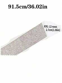 1 yarda de Cinta de Cristal Rhinestone Autoadhesiva, Tiras de Rhinestone, Pegatinas de Cinta Brillante de Diamante DIY para Manualidades, Decoración de Teléfonos y Automóviles - Blanco - Ver 10