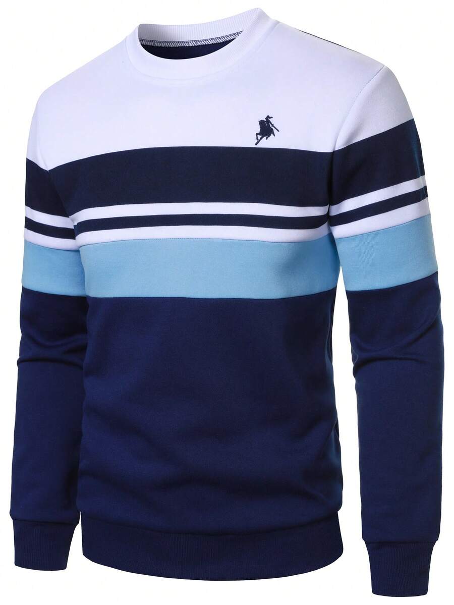 Manfinity Homme Moletom Casual Fashion Colorblock Masculino