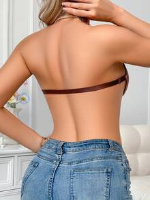 SHEIN 女款內衣配件（乳貼）1入 - 酒紅色 - 查看 2