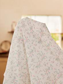 Romantic Ditsy Floral Lapel Short Sleeve Shorts Pajama Set - Baby Pink - View 8