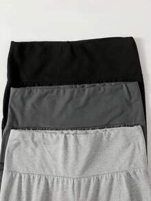 SHEIN 驚喜盒 [隨機 6 件物品，發送 3 件]青少年女孩針織純色高腰運動瑜伽單車短褲、手機包，3 件套 - 彩色 - 查看 6