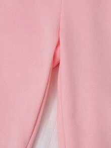 SHEIN Sparklyn Ensemble décontracté 3 pièces pour adolescentes, automne/hiver, couleur unie, avec sweat-shirt zippé doublé thermique, camisole et pantalon large, tenue à la mode pour le quotidien, les trajets et l'école - Rose bonbon - Voir 7