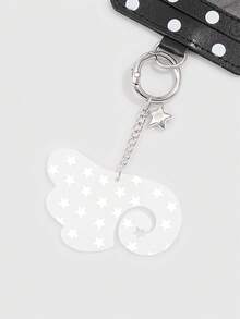 ROMWE Kawaii 1 Buah Dompet Mini Polkadot Lucu Y2K dengan Dekorasi Sayap & Bintang, Dompet Koin dan Kartu Tipis PU Modis, Hadiah untuk Kembali ke Sekolah, Wisuda, dan Festival Musik - Hitam - View 4