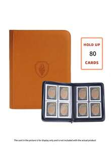 MINKOJA Kapasitas 80 Kartu | Binder Kartu 3" X 4" | Portfolio Resleting Kulit PU Cocok Untuk Kartu TCG/MTG/Olahraga - MultiWarna - View 13