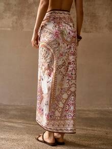 MOTF PREMIUM ELEGANT ALL-OVER PRINT MULTIFUNCTIONAL SWIMSUIT COVER-UP SCARF SKIRT - Multicolor - View 8