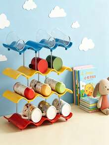 Haus Hana 1pc Wavy Rim Cup Storage Rack, Stackable Multi-Tier Mug Holder, Wine Display Stand For Bar & Living Room - multicolor - View 4