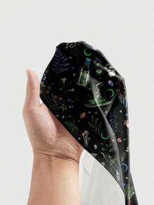 ROMWE Goth 哥德風暗黑神秘墨染學院風海灘海邊性感辣妹細肩帶大尺碼洋裝 - 黑色 - 查看 5