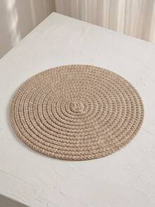 Cirelle 1Pc Round Braided Woven Placemats, Textured Spiral Pattern Table Mats In Neutral Earthy Tones, Heat-Resistant Non-Slip Dining Place Mats For Home Kitchen Counter, Coffee Table, Farmhouse Boho Rustic Decor, Ideal For Everyday Meals, Dinner Parties, Weddings & Gatherings, Thoughtful Gift For Family And Friends For Housewarming, Birthday & Special Occasions - Multicolor - View 6