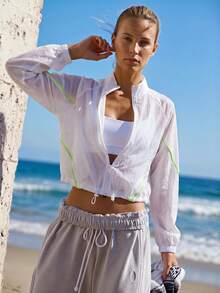 WanderVale Women's Loose Fit Hooded Lightweight Pullover Top, New Arrival Spring/Summer - White - View 2