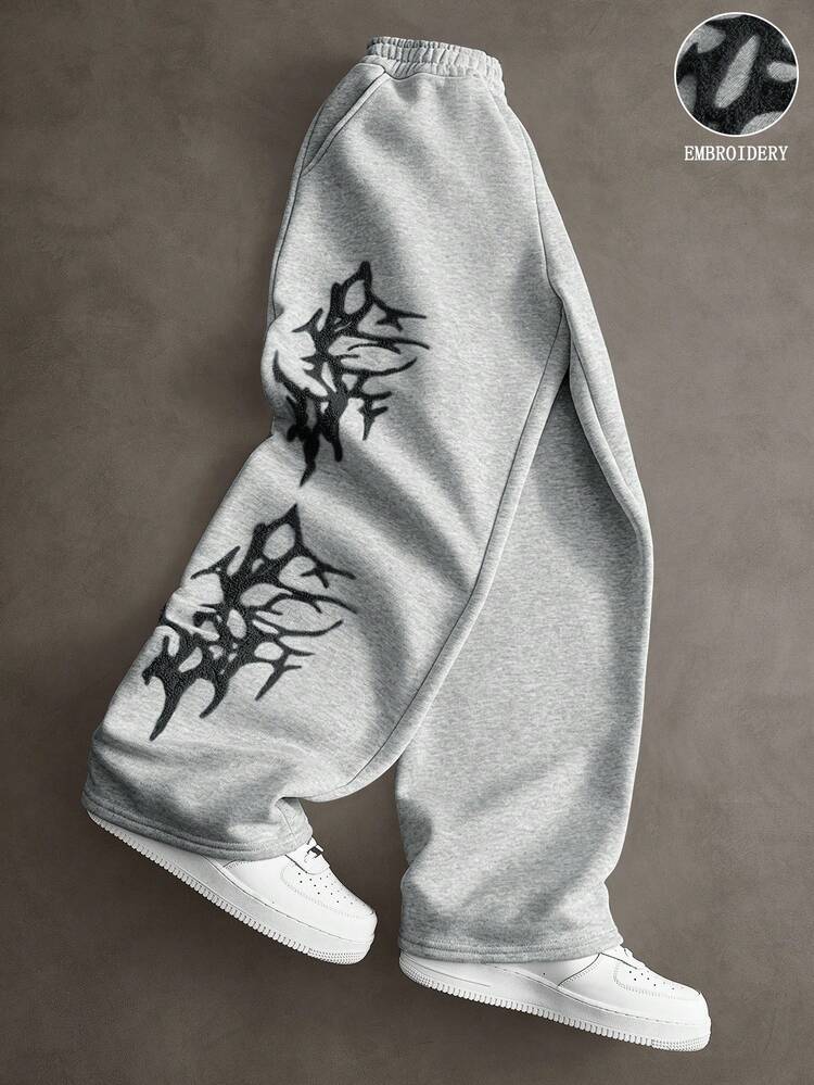 PAVTROS Men's Street Fashion Dark Street Embroidered Sweatpants