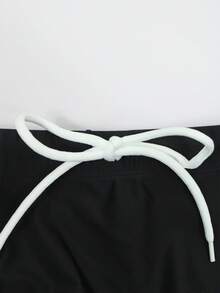 Naviga Onda 男士度假海灘對比飾邊三角泳褲 - 黑色 - 查看 7