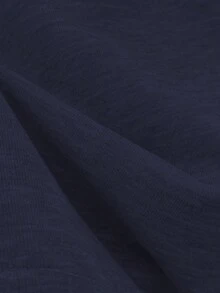 SHEIN Franclia 女士条纹印花拼接圆领长袖卫衣，秋季款 - 藏蓝色 - 查看 6