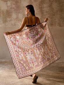 MOTF PREMIUM ELEGANT ALL-OVER PRINT MULTIFUNCTIONAL SWIMSUIT COVER-UP SCARF SKIRT - Multicolor - View 1