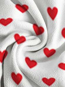 PopScrub Women's Scrub Top, Heart Print Pattern, Suitable For Work Commute, Pet Hospital - Multicolor - View 3