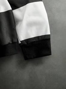 Manfinity VCAY 男士條紋長袖寬鬆休閒套頭衛衣 - 彩色 - 查看 4