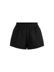Cheerettes Pantalones cortos deportivos de unicolor transpirables y casuales para el verano - Negro - Ver 13