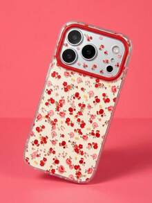 ShellaStory 優雅浪漫全螢幕紅玫瑰花紋手機殼，適用於 iPhone 17 Pro Max 17 Pro 17 16 Pro Max 16 Pro 16 15 Pro Max 15 Pro 15 14 Pro Max 14 Pro 14 13 Pro 13 Pro Max 13，時尚花卉防震保護殼 - 玫瑰紅 - 查看 1