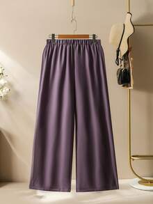 Modelyn Women's Tie Dye Print Top And Solid Color Wide Leg Pants Casual Comfortable Versatile Plus Size 2-Piece Set Fall - Multicolor - View 6