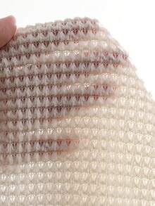 DAZY Solid Sheer Crop Top Going Out Tops - Beige - View 10
